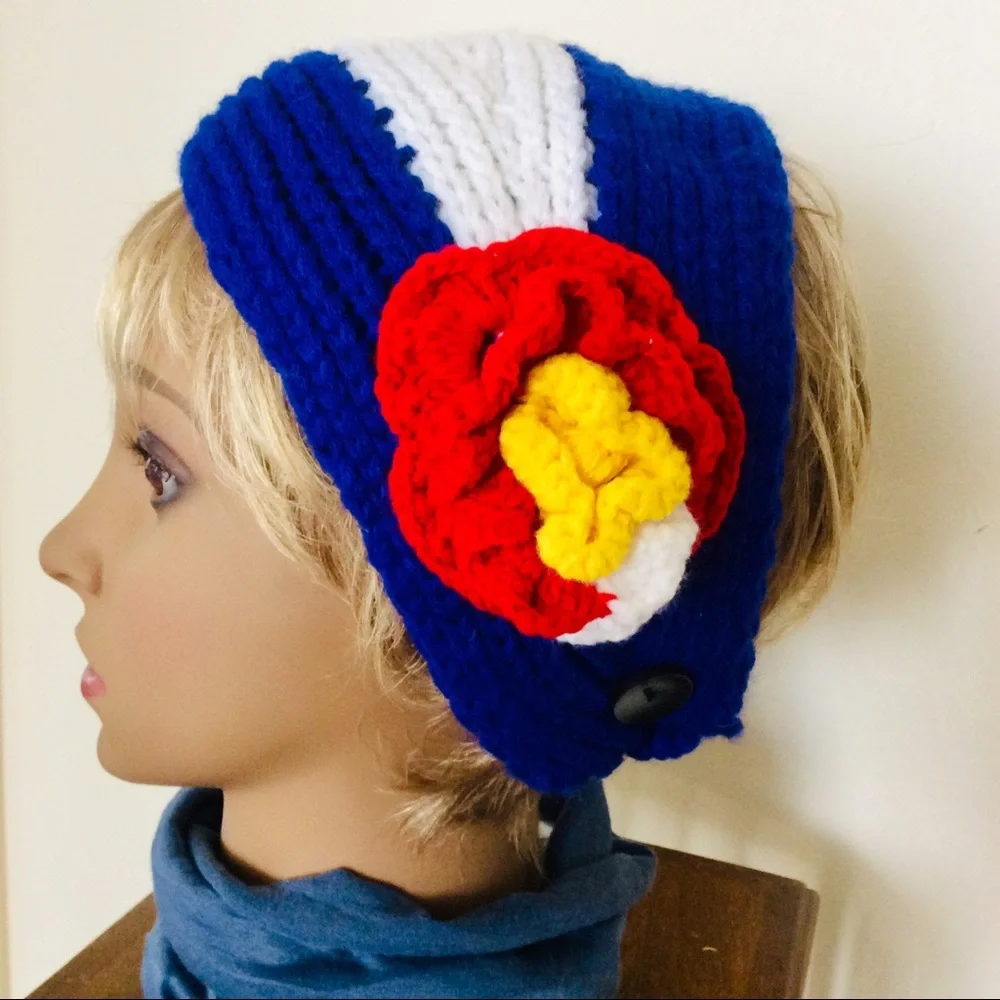 Colorado Flag Knit Headband Hat Size OS NWT